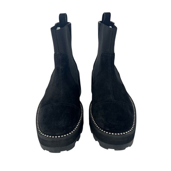 Jimmy Choo Black Clayton Suede Embellished Chelsea Boots - Picture 8 of 15